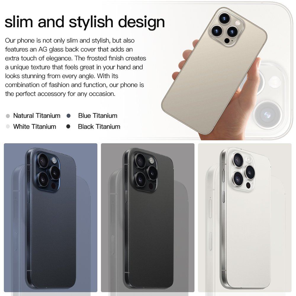 Original 15 Pro Max 3Gb+64GB Cell Mobile Phones 4G Android Cellphones 6.8 Inch Low Price Smart Mobile Phone